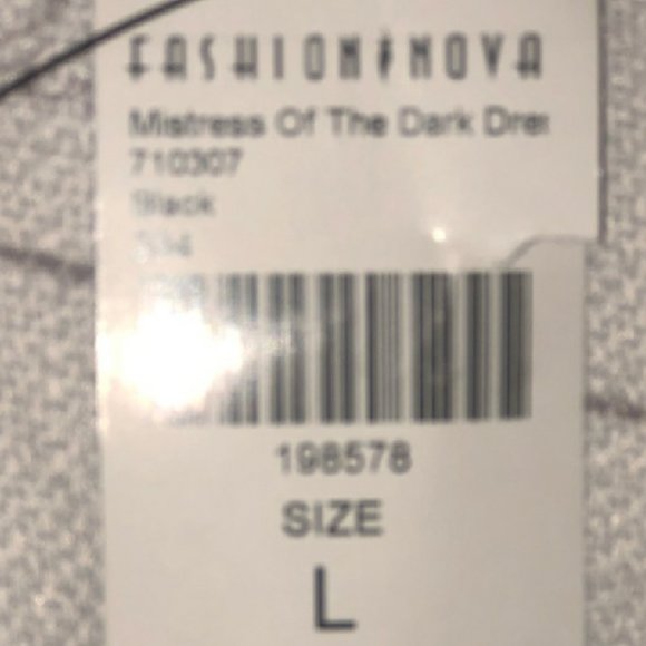 MISTRESS OF THE DARK sz L BLACK LACE-UP DRESS - Picture 11 of 13